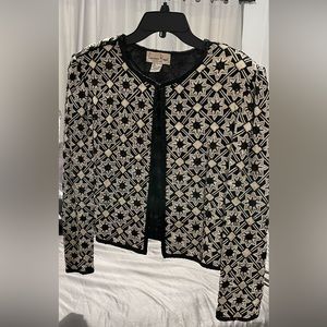 Bead Embroidered Jacket • Elegant • Long sleeve • Silk Lining •Sophisticated